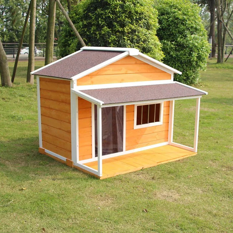 ScritchPets Solid Wood Outdoor Dog Kennel