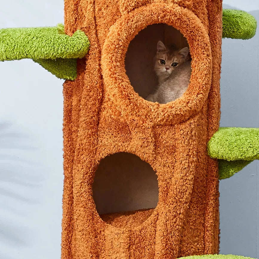 ScritchPets Solid Wood Cat Climbing Tree