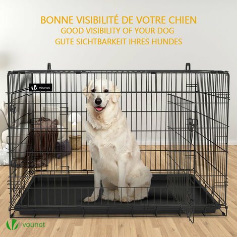 VOUNOT Dog Crate Portable Foldable Secure Pet Puppy Cage with Cover 48 Inches, XXL - 3