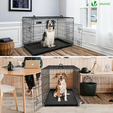 VOUNOT Dog Crate Portable Foldable Secure Pet Puppy Cage with Cover 48 Inches, XXL - 4