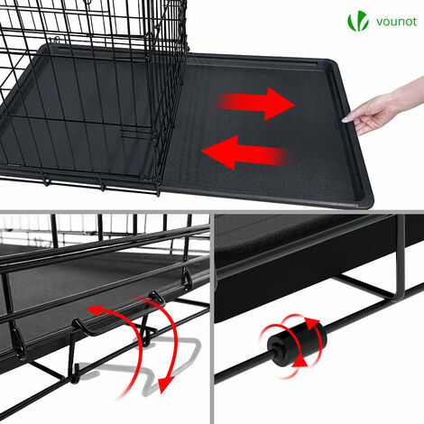 VOUNOT Dog Crate Portable Foldable Secure Pet Puppy Cage with Cover 48 Inches, XXL - 5