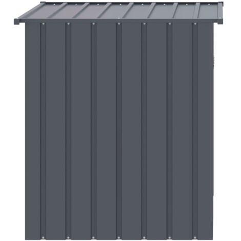 Dog House with Roof Anthracite 110x103x109 cm Galvanised Steel vidaXL - 4