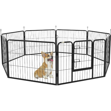 PawHut 8 Panels Heavy Duty Puppy Play Pen 80 x 60 cm - 1