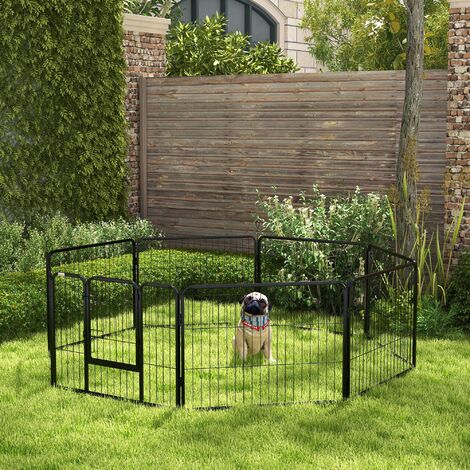 PawHut 8 Panels Heavy Duty Puppy Play Pen 80 x 60 cm - 3