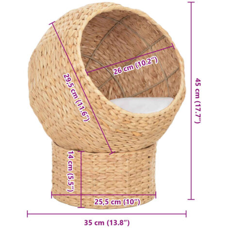 Cat Basket Seagrass vidaXL - 5