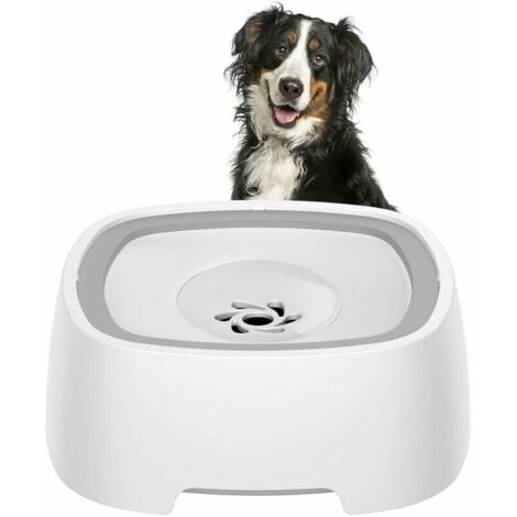 KZQ Anti-Splash Dog Water Bowl, 1.5L Anti-Splash Dog Bowl, Anti-Flood Pet Bowl, Floating Water Bowl, Dog Bowl for Dogs, Cats, and Puppies - 1