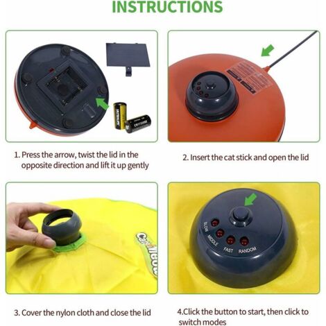 Automatic Cat Toy Interactive Kitten Toys Rotating Catch Moving Mouse - 5