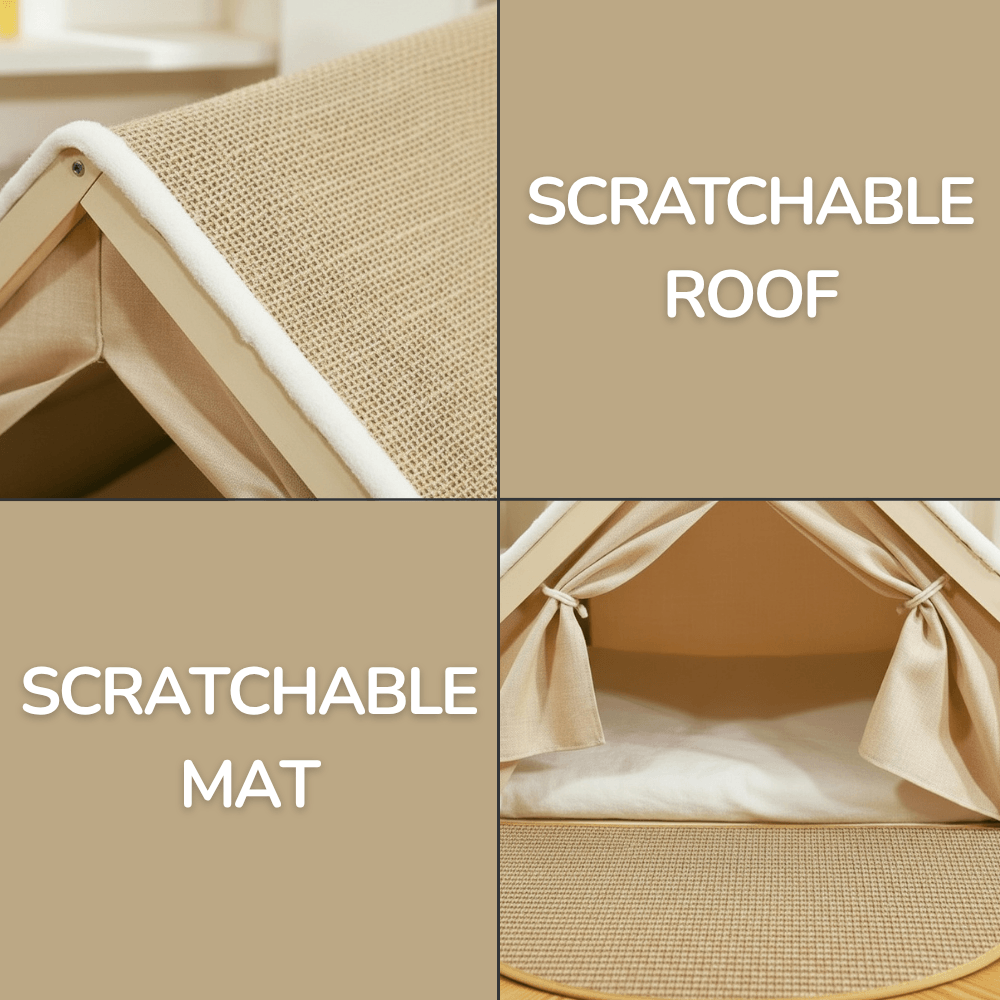 Scratchable Cat Tent Bed