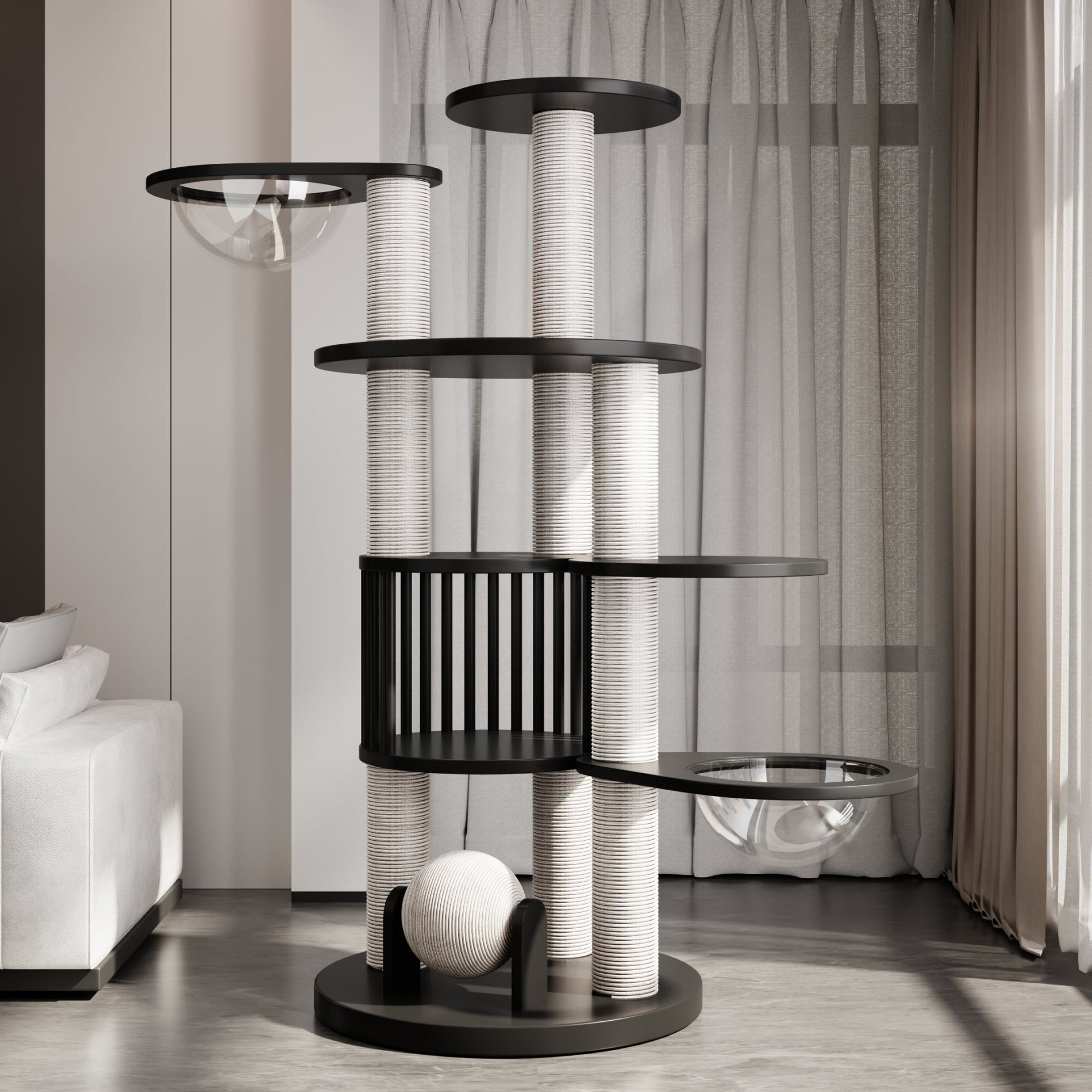 ScritchPets Premium Multi Tier Cat Tree Tower