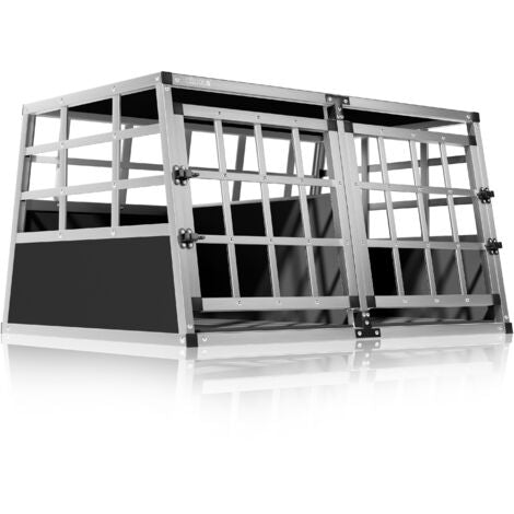 Cadoca Dog Car Crate Aluminium Sturdy Transport Box Carrier Travel Pet Trunk Boot Puppy  Transport Box XL - 1