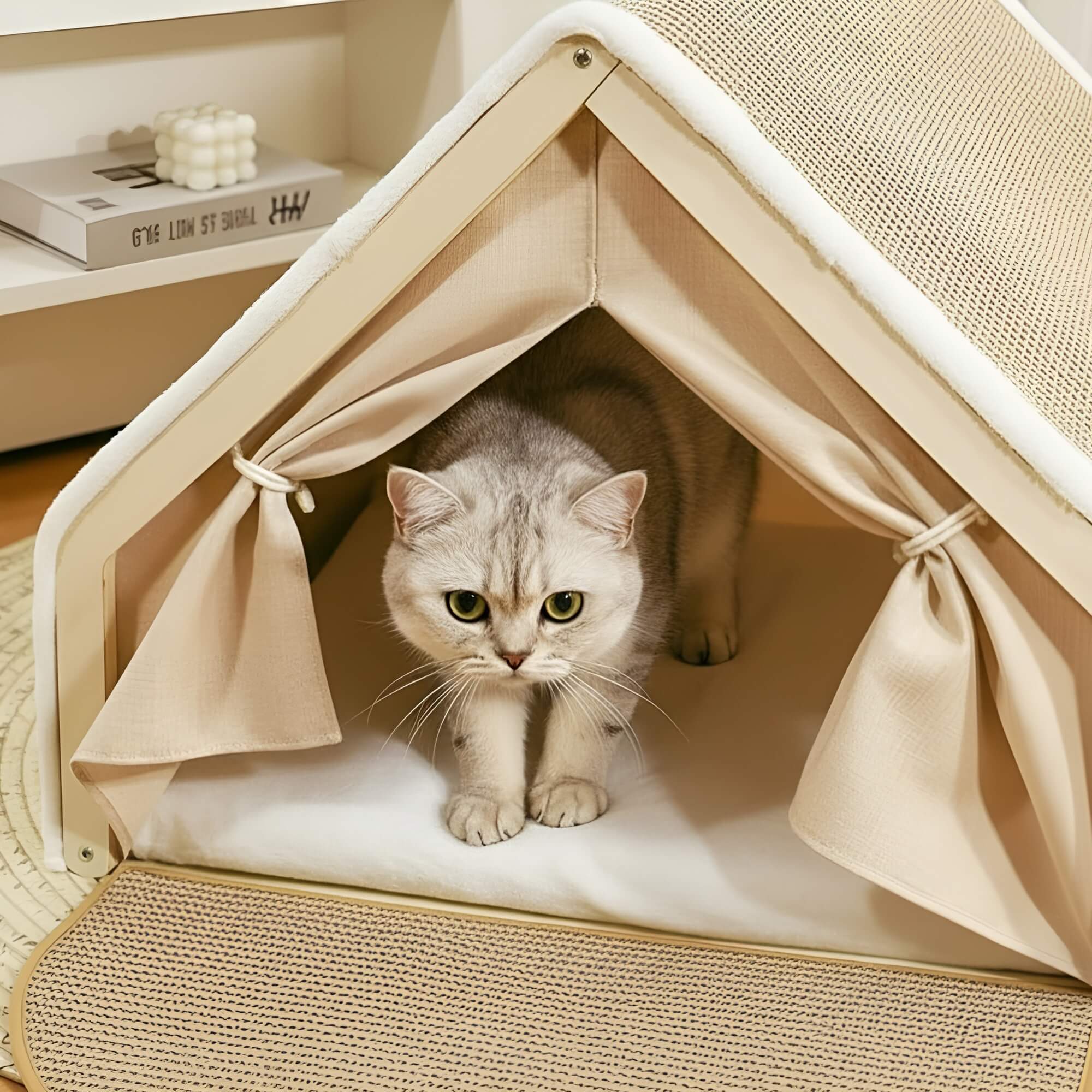 Scratchable Cat Tent Bed