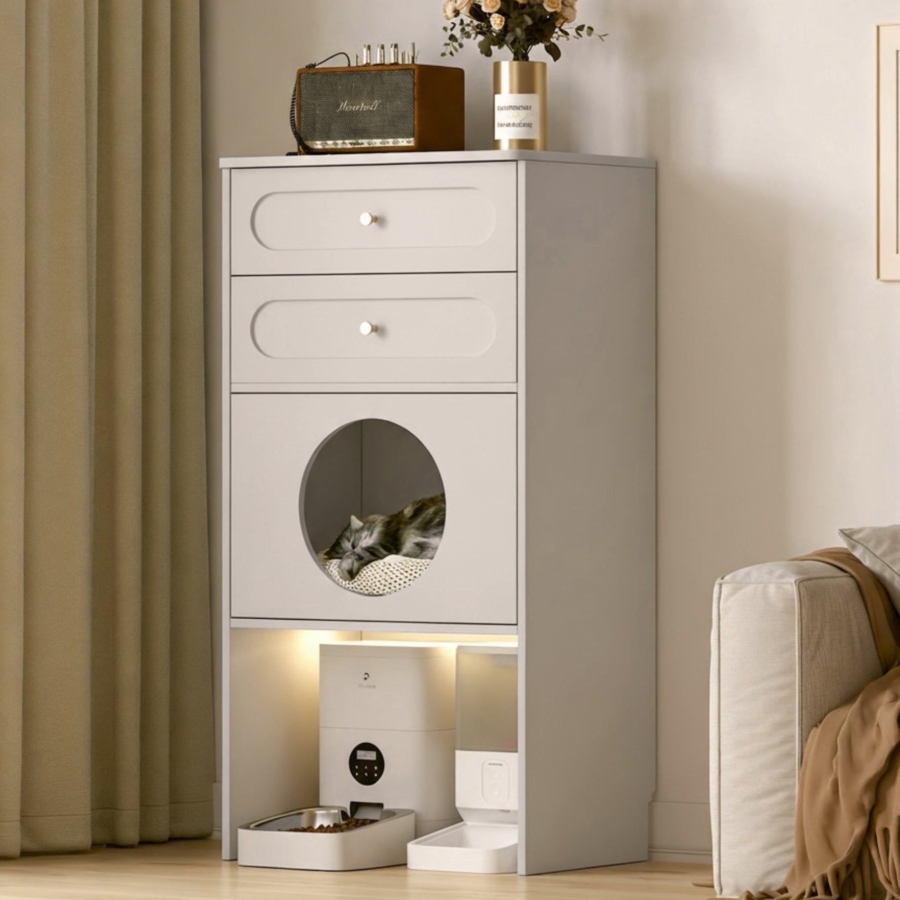ScritchPets Cat Nest Storage Cabinet