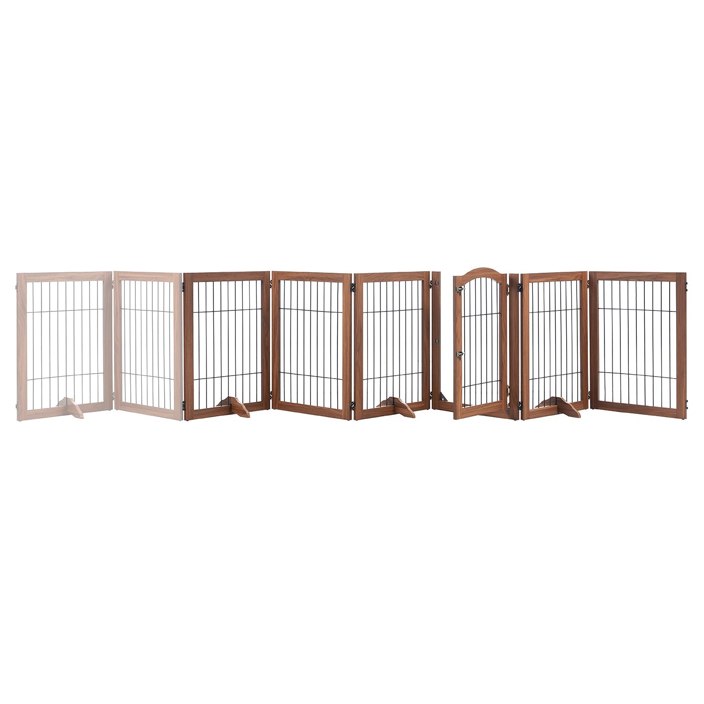 ScritchPets Expandable Timber Pet Playpen 6 Piece Set