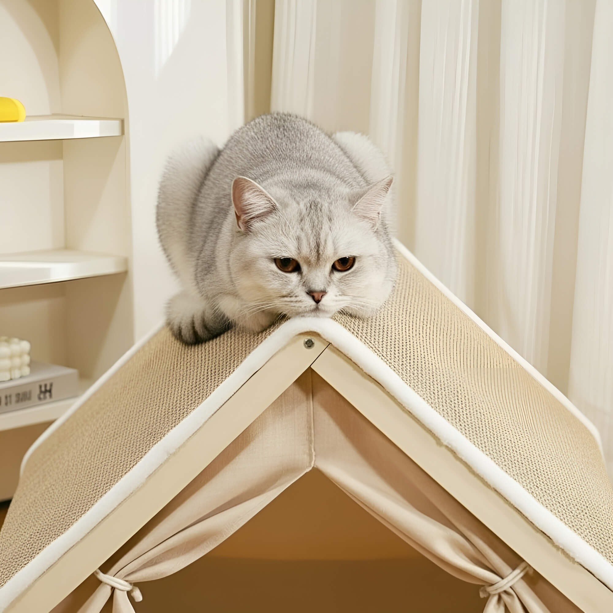 Scratchable Cat Tent Bed