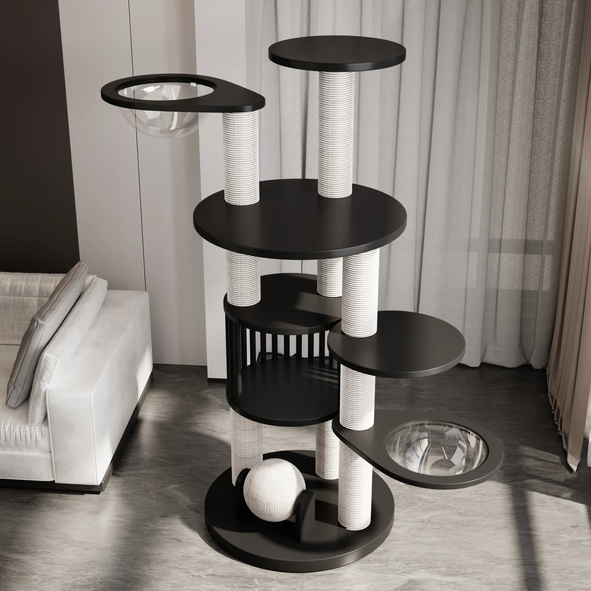 ScritchPets Premium Multi Tier Cat Tree Tower