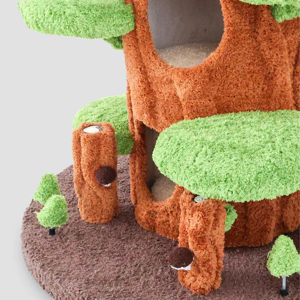ScritchPets Solid Wood Cat Climbing Tree