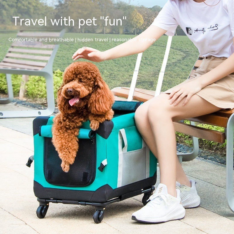 ScritchPets Pet Travel Trolley Carrier