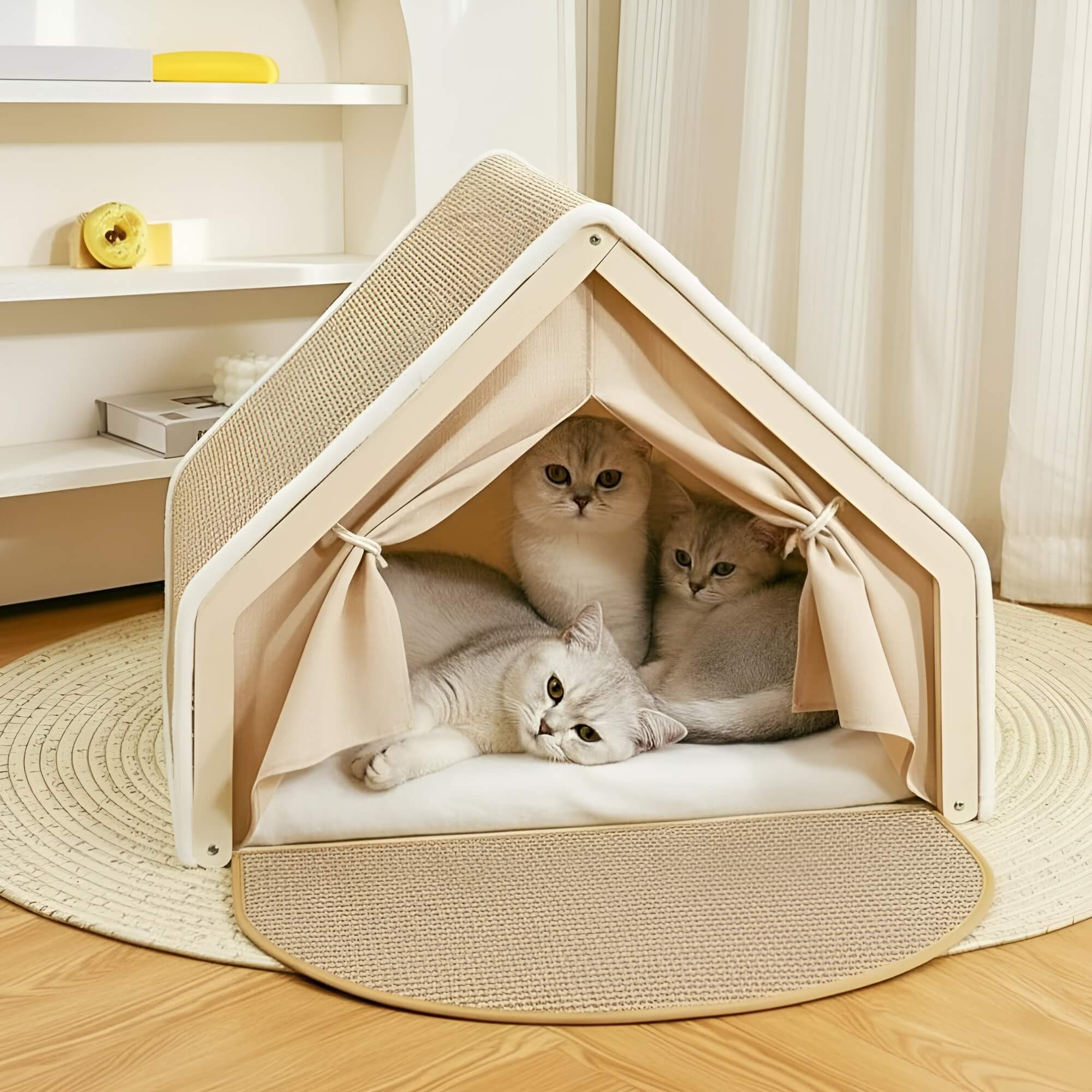 Scratchable Cat Tent Bed