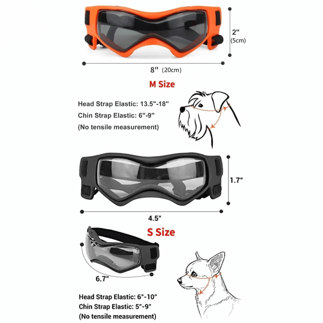 ScritchPets UV Dog Goggles for Small Breeds