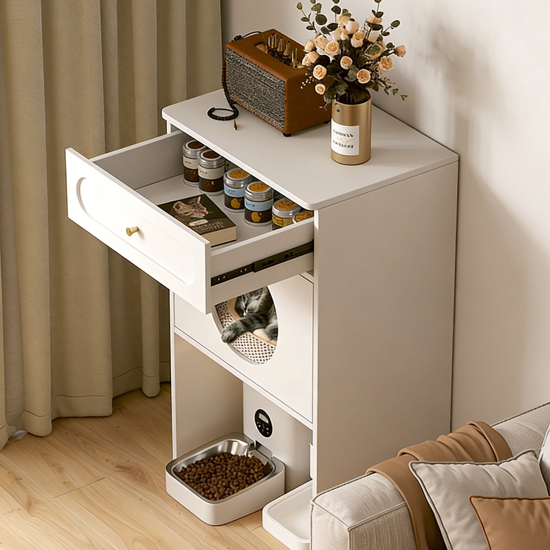 ScritchPets Cat Nest Storage Cabinet