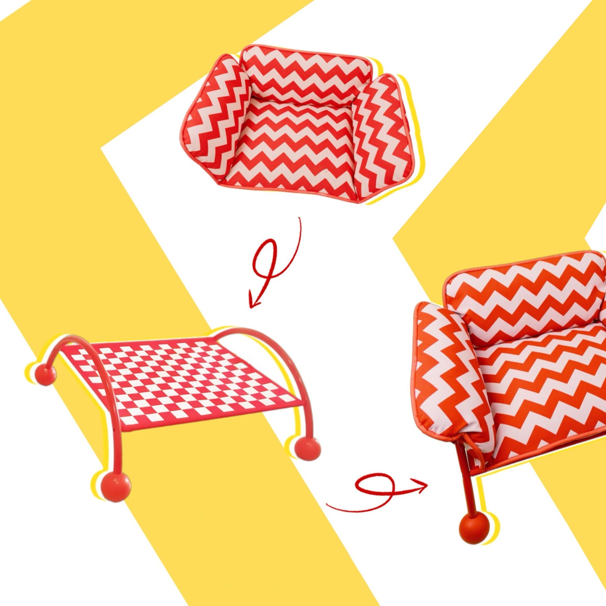 ScritchPets 2 in 1 Pet Sofa Hammock