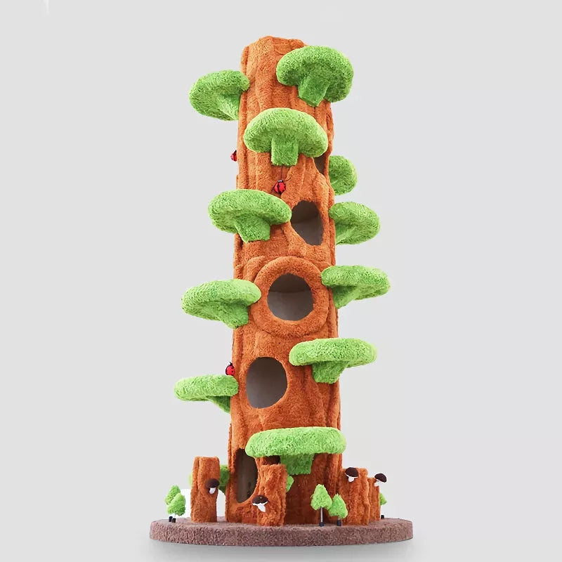ScritchPets Solid Wood Cat Climbing Tree