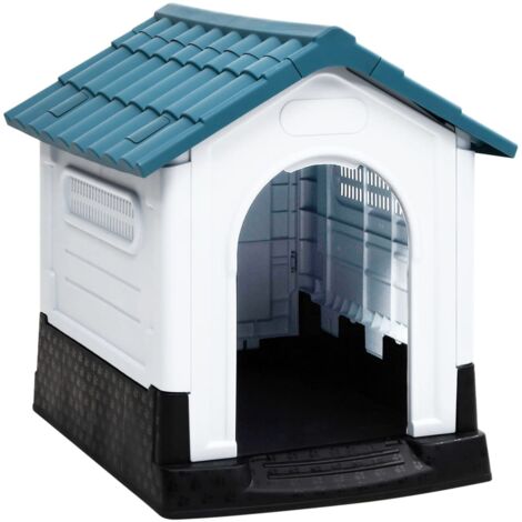 Dog House Blue 57x68x66 cm Polypropylene vidaXL - 1