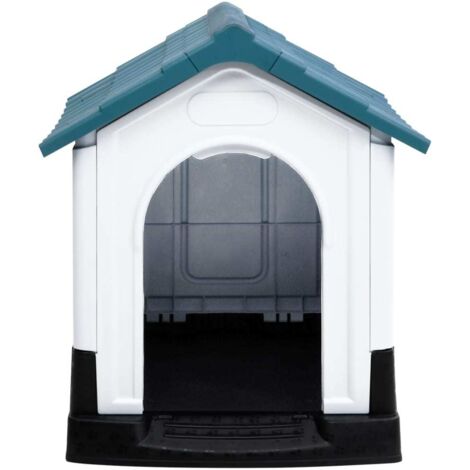 Dog House Blue 57x68x66 cm Polypropylene vidaXL - 2
