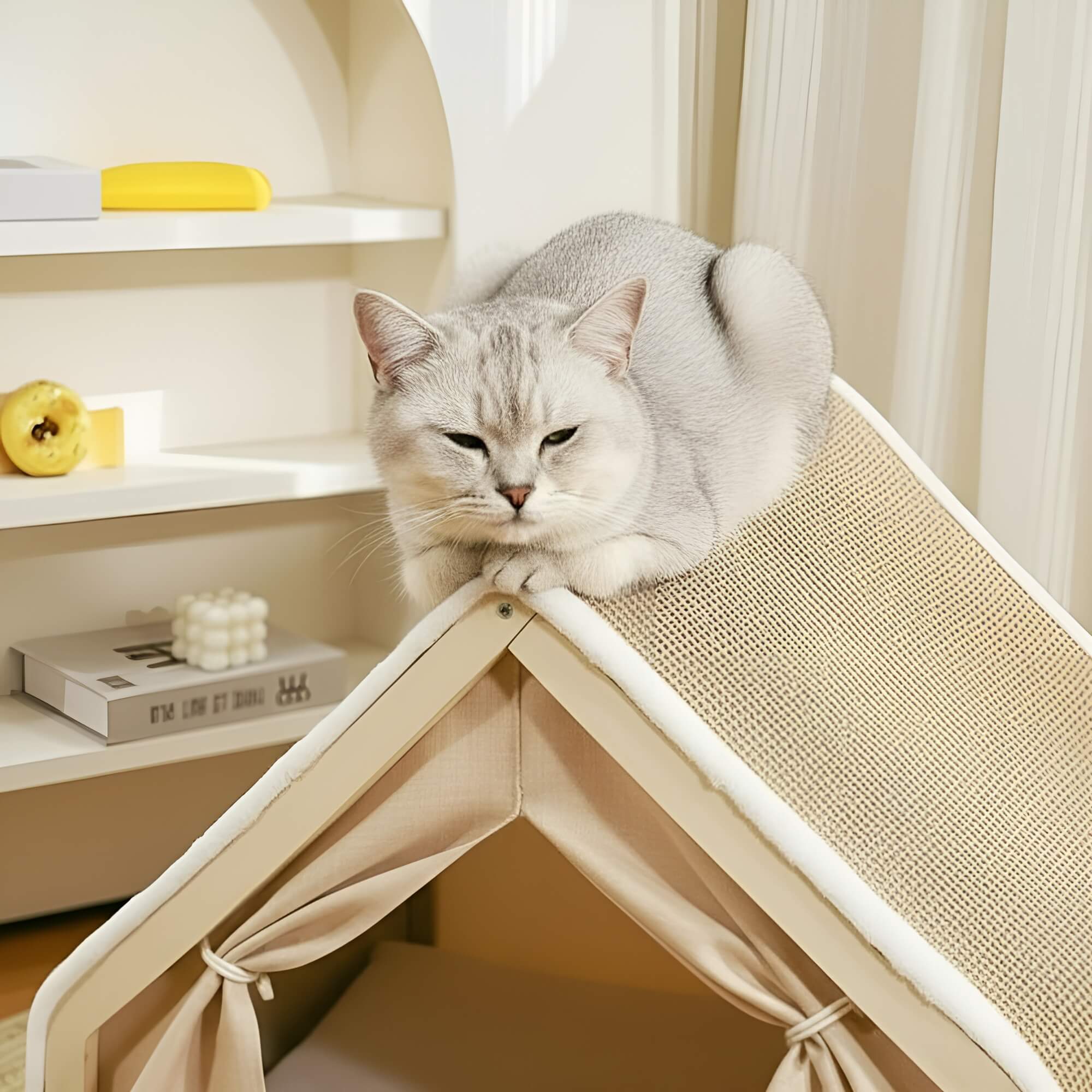 Scratchable Cat Tent Bed