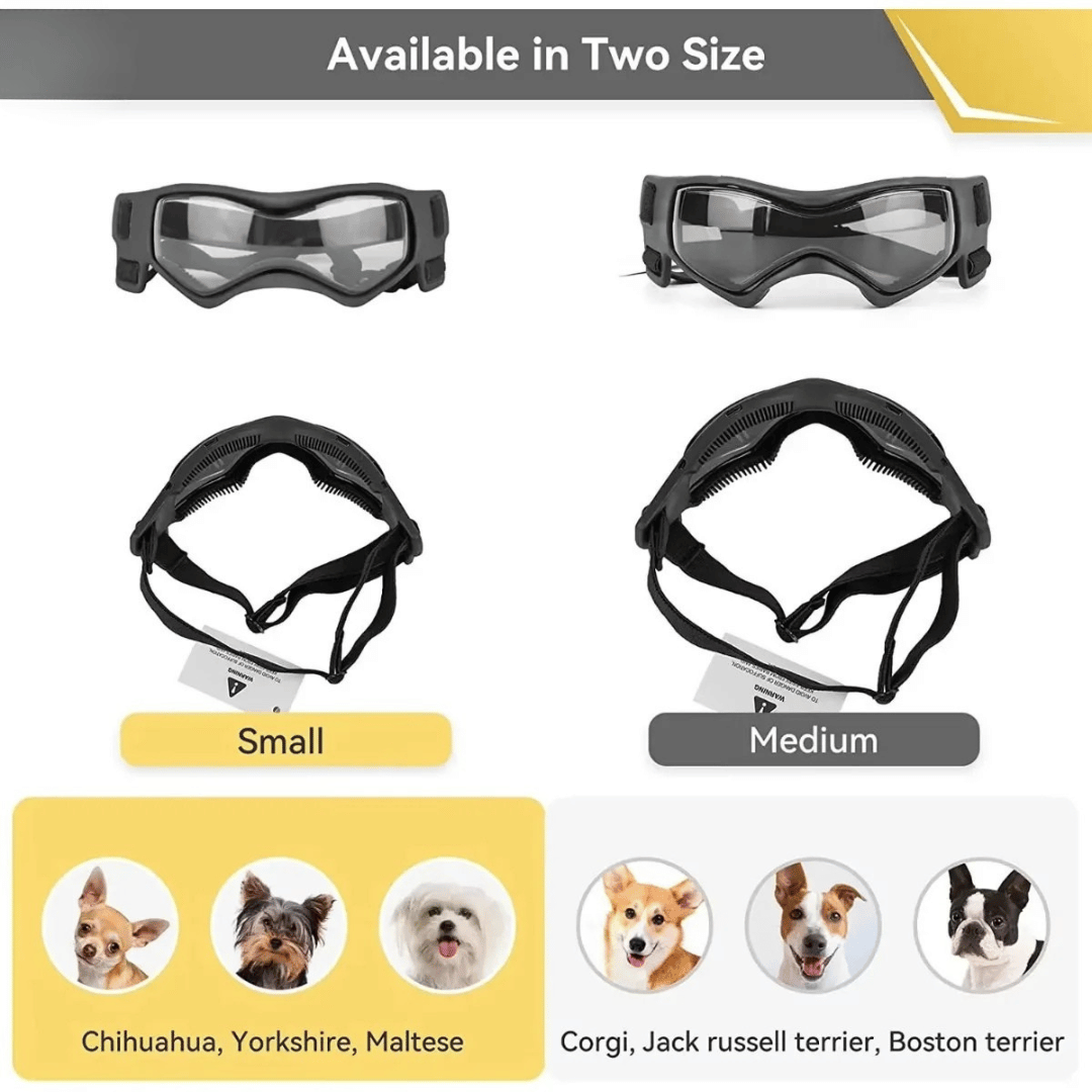 ScritchPets UV Dog Goggles for Small Breeds