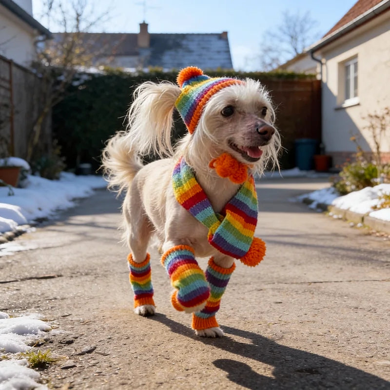 ScritchPets Knitted Winter Accessories for Dogs