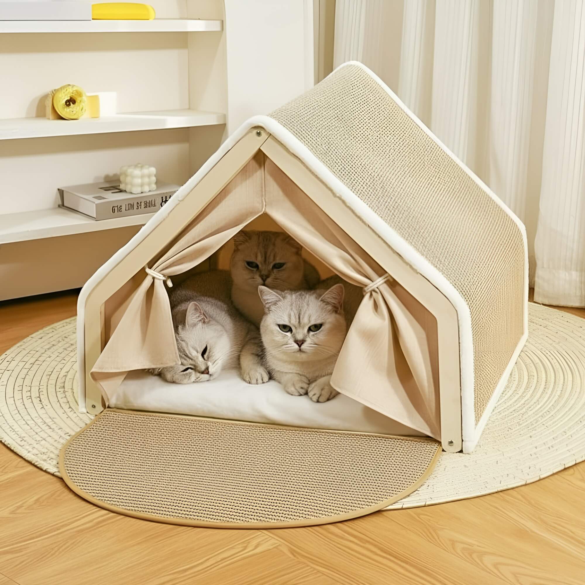 Scratchable Cat Tent Bed