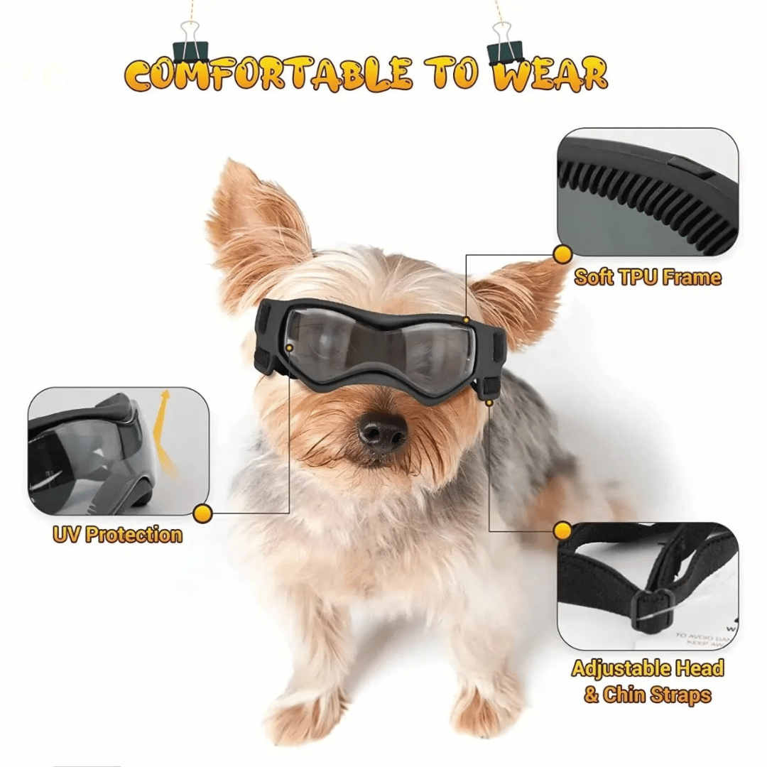 ScritchPets UV Dog Goggles for Small Breeds