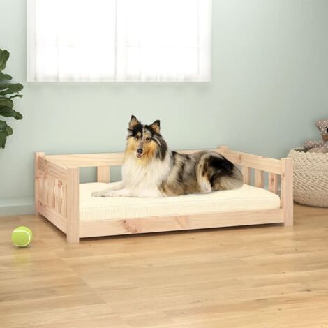 Dog Bed 95.5x65.5x28 cm Solid Wood Pine vidaXL - 1