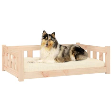Dog Bed 95.5x65.5x28 cm Solid Wood Pine vidaXL - 3