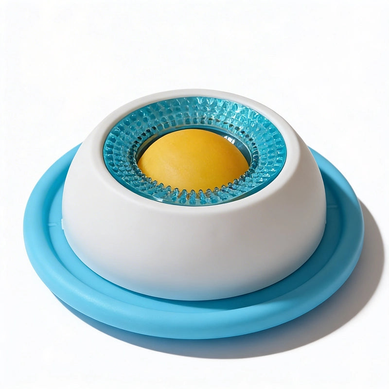 Blue_Rolling Ball Licking Toy Slow Feeder Water Bowl for Dogs.webp