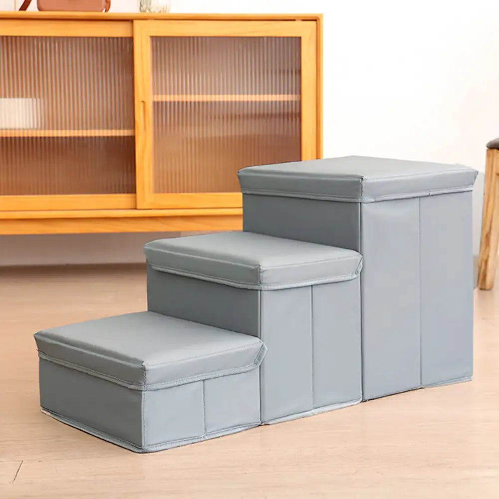 ScritchPets Foldable Dog Stairs with Storage
