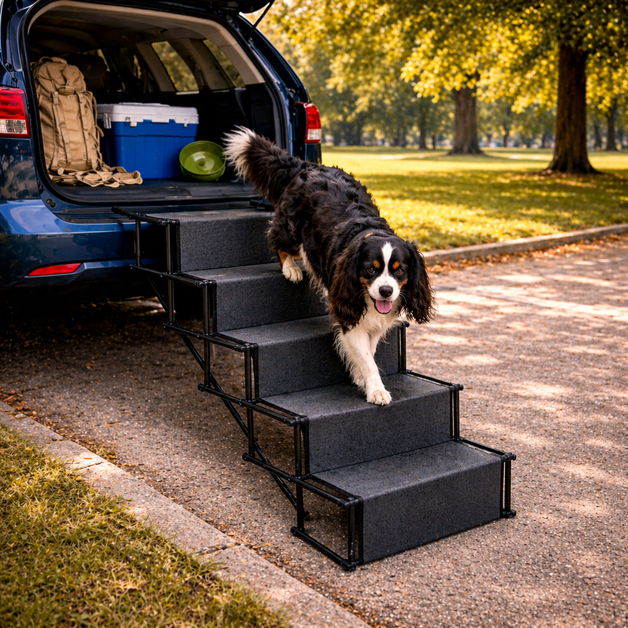 ScritchPets Foldable Dog Car Stairs