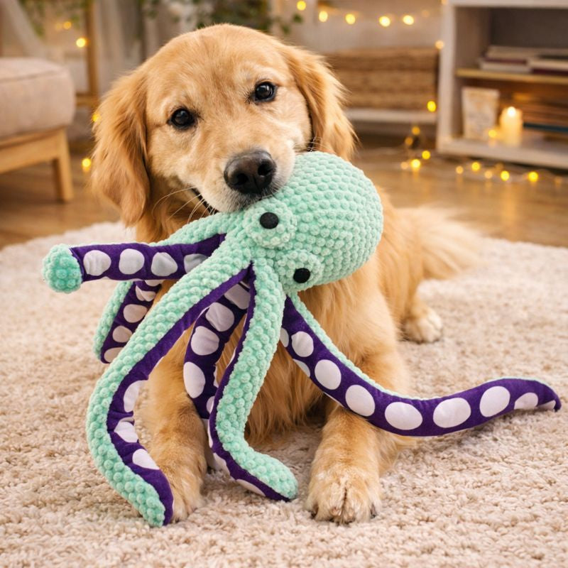 ScritchPets Calming Dog Plush Octopus Toy