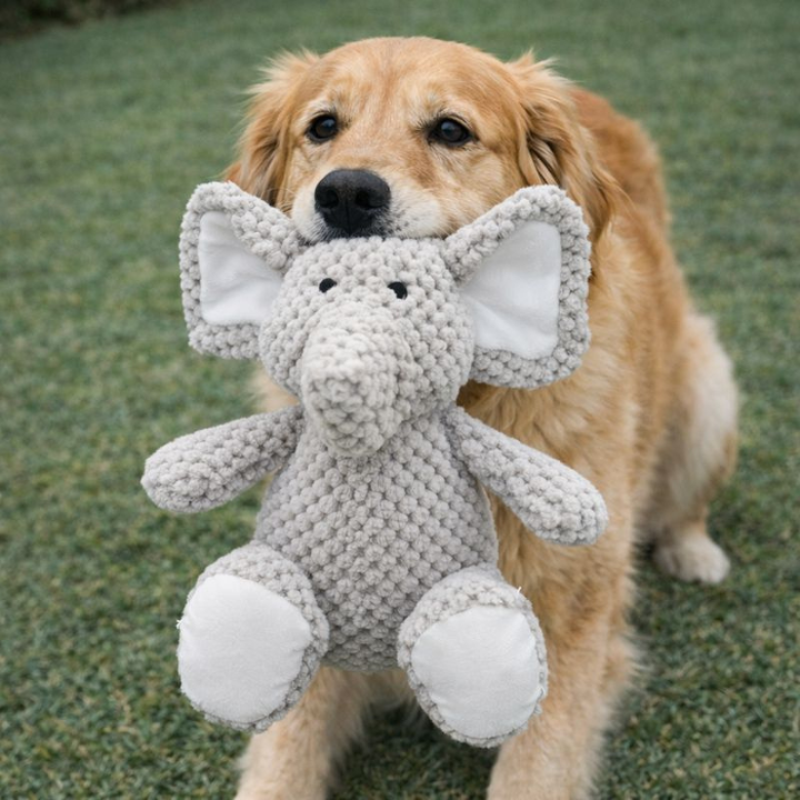 ScritchPets Tough Plush Dog Chew Toy