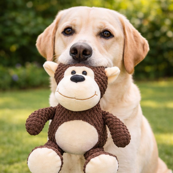 ScritchPets Tough Plush Dog Chew Toy