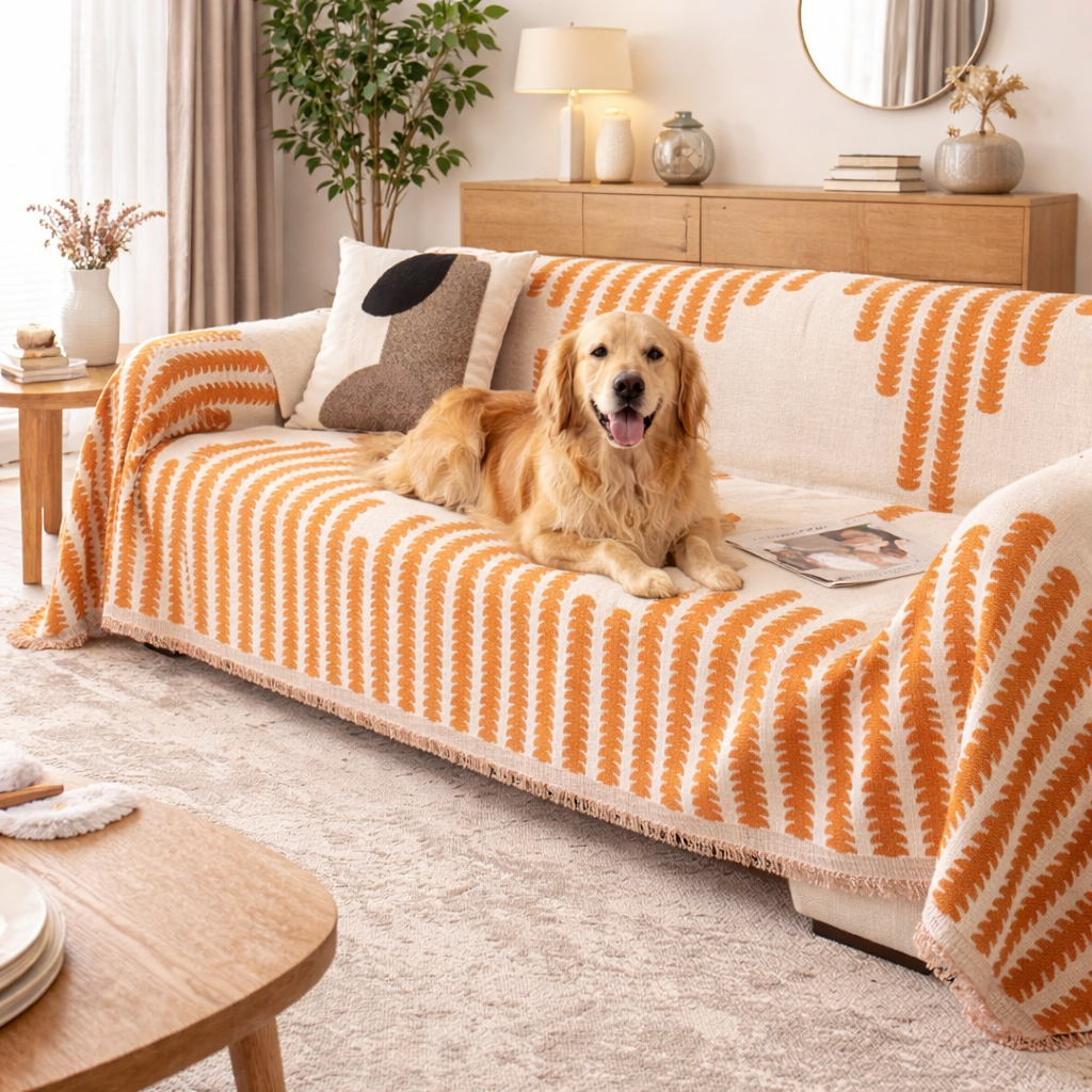 ScritchPets Chenille Sofa Cover Throw