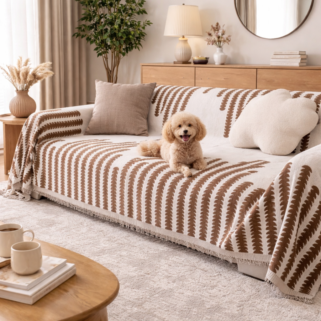 ScritchPets Chenille Sofa Cover Throw
