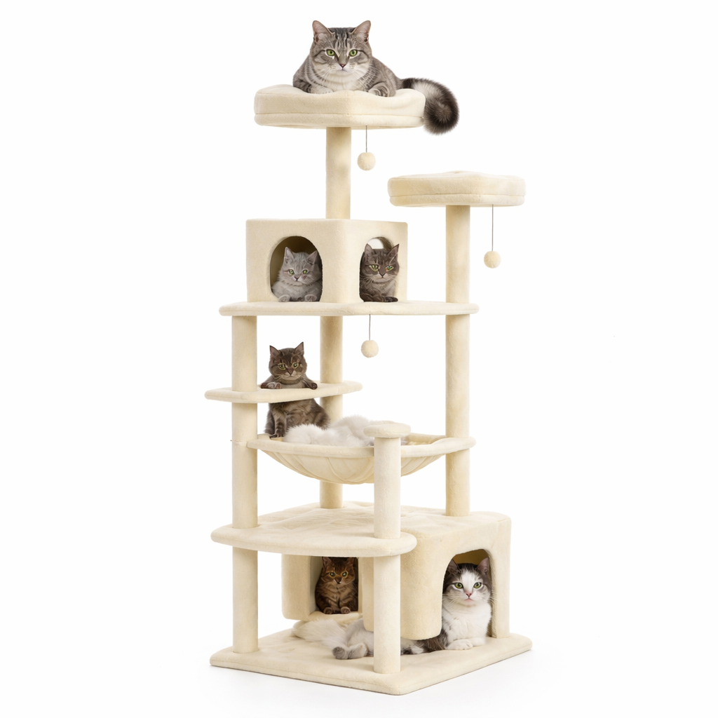 ScritchPets Multi Level Cat Tree Tower
