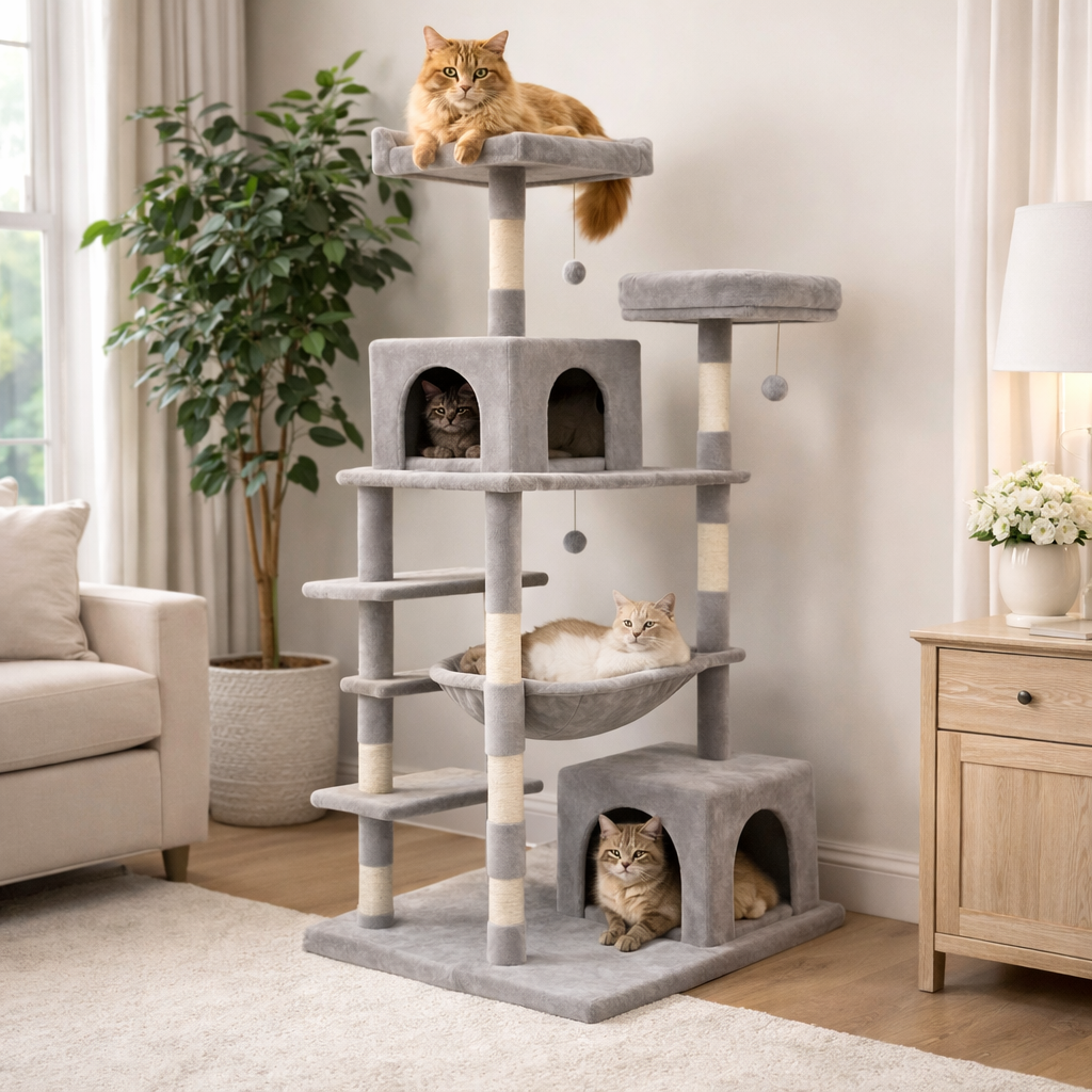 ScritchPets Multi Level Cat Tree Tower