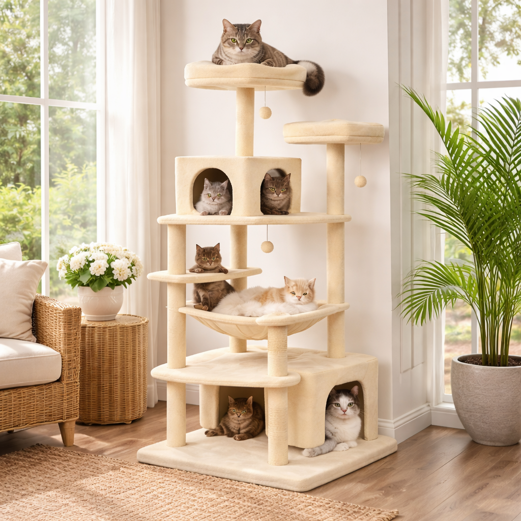 ScritchPets Multi Level Cat Tree Tower