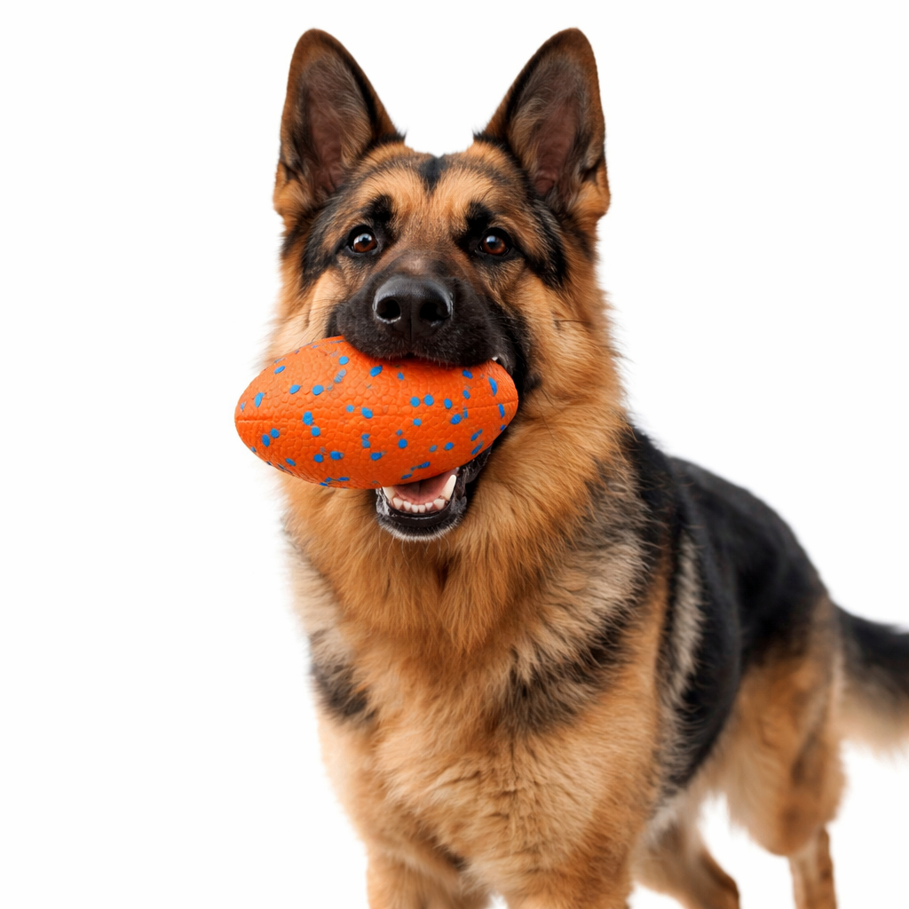 ScritchPets Dog Football Toy for Aggressive Chewers