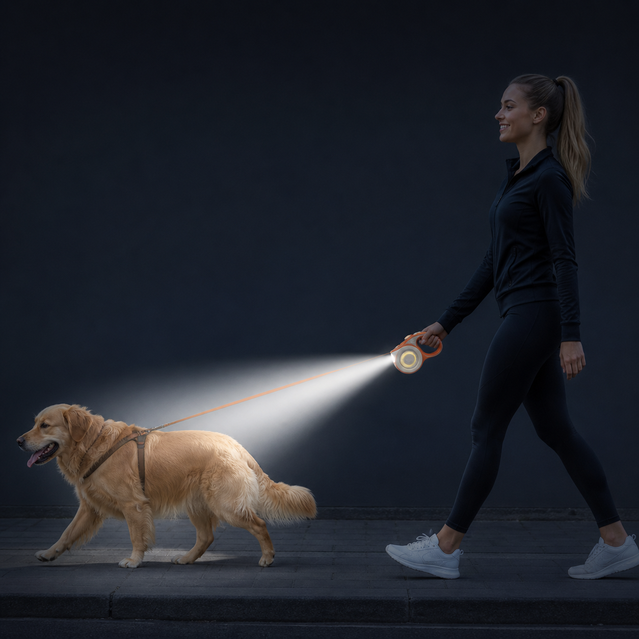 ScritchPets LED Retractable Dog Leash 5m