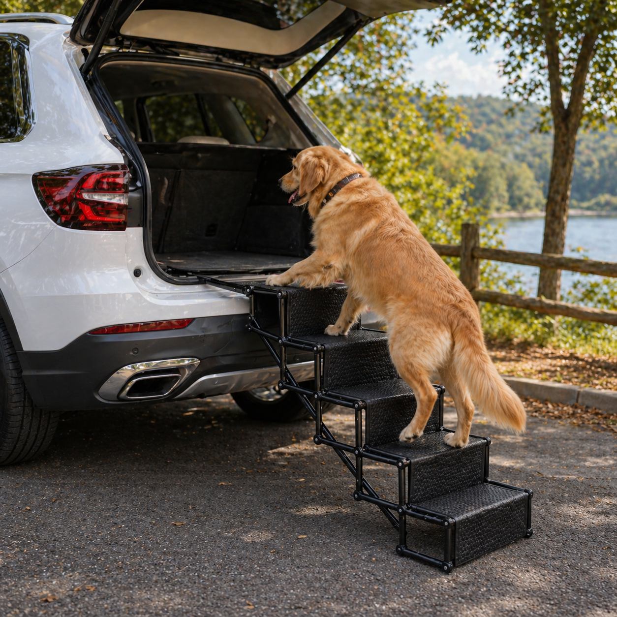 ScritchPets Foldable Dog Car Stairs