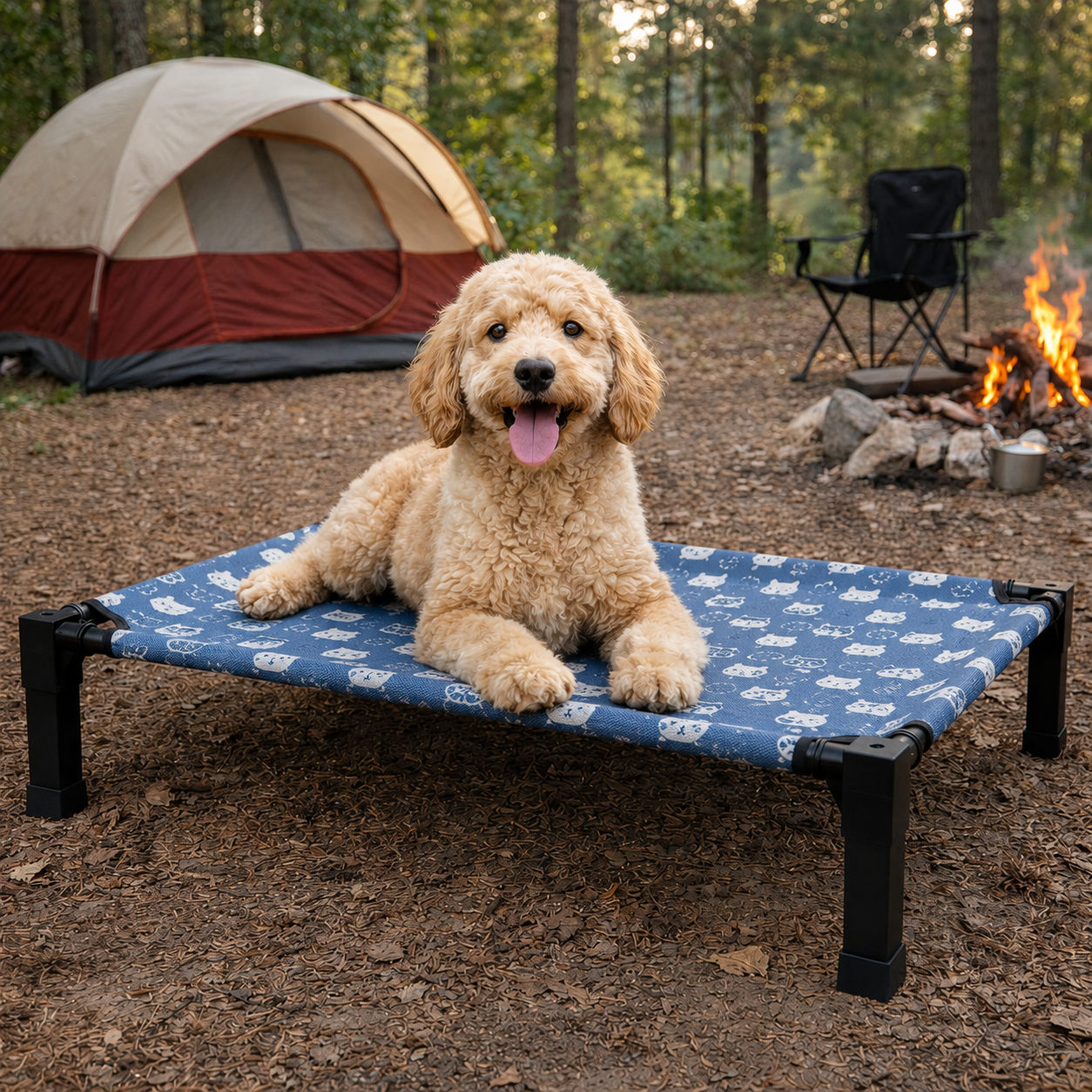 ScritchPets Elevated Cooling Dog Bed